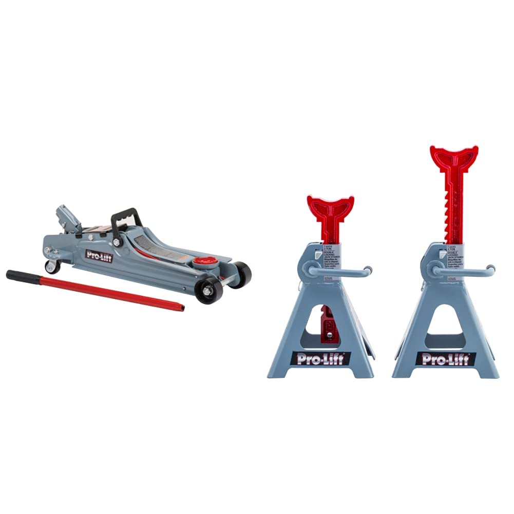 2 Ton Low Profile Floor Jack + 3 Ton Jack Stands H272334