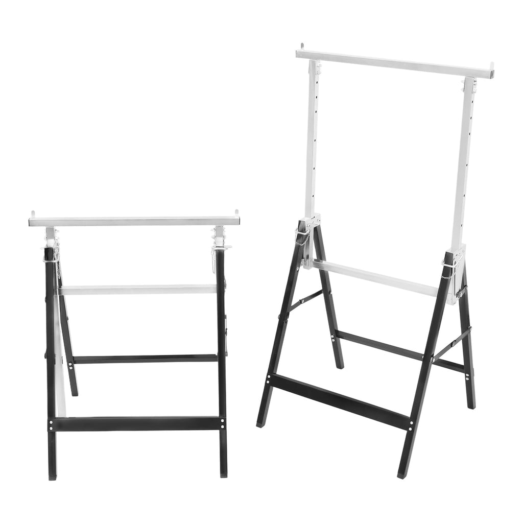 2-Pack Metal Saw Horses, 220 lbs Capacity, Adjustable Height O706276