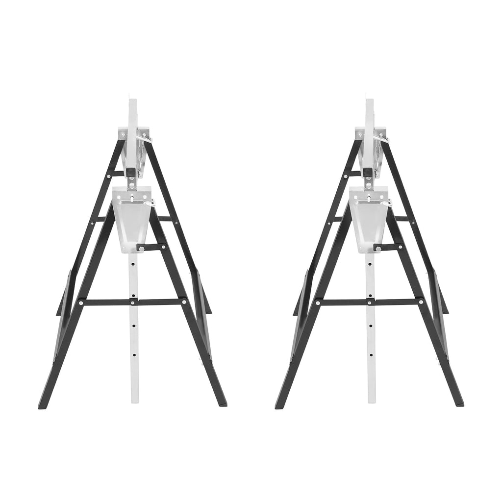 2-Pack Metal Saw Horses, 220 lbs Capacity, Adjustable Height O706276