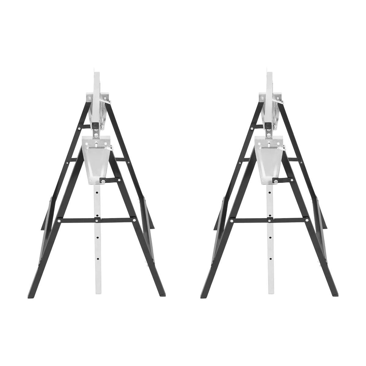 2-Pack Metal Saw Horses, 220 lbs Capacity, Adjustable Height O706276