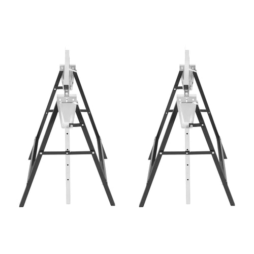 2-Pack Metal Saw Horses, 220 lbs Capacity, Adjustable Height O706276