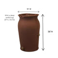 50 Gallon Brown Resin Rain Barrel with Planter Top M754956