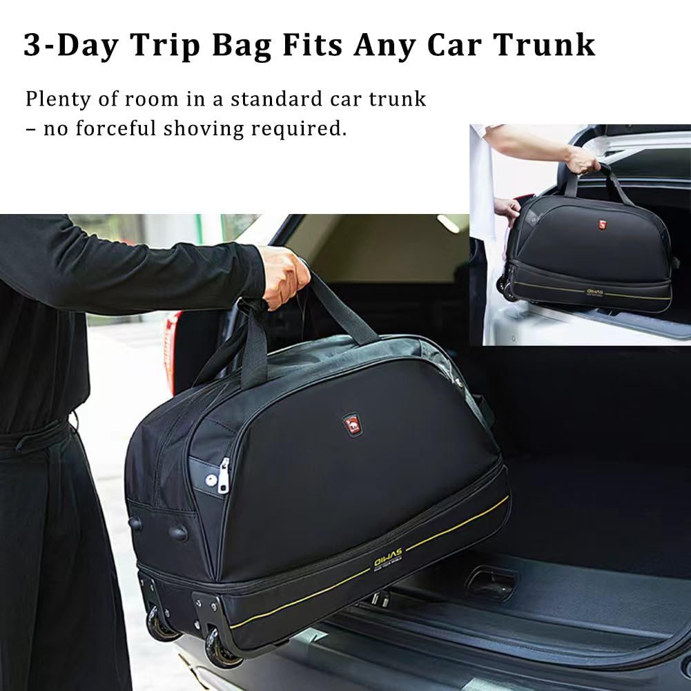 Rolling Duffle Bag with Wheels, 22 inch Carry On Bag U9364