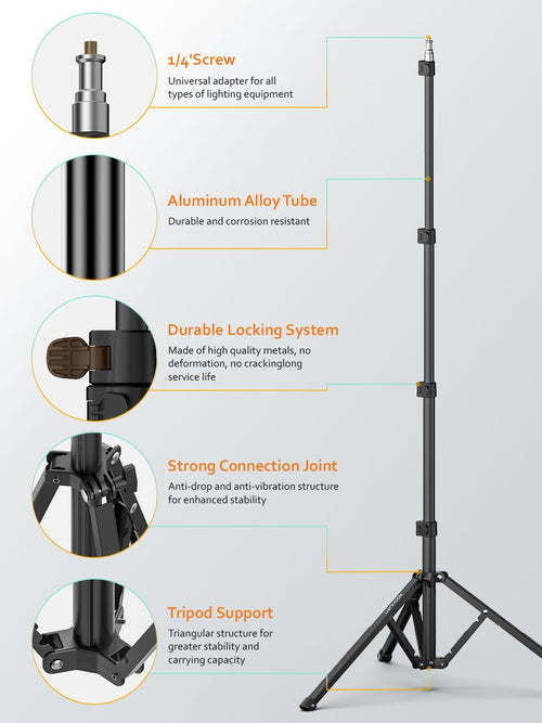 1.7M Aluminum Alloy Camera Tripod Q621