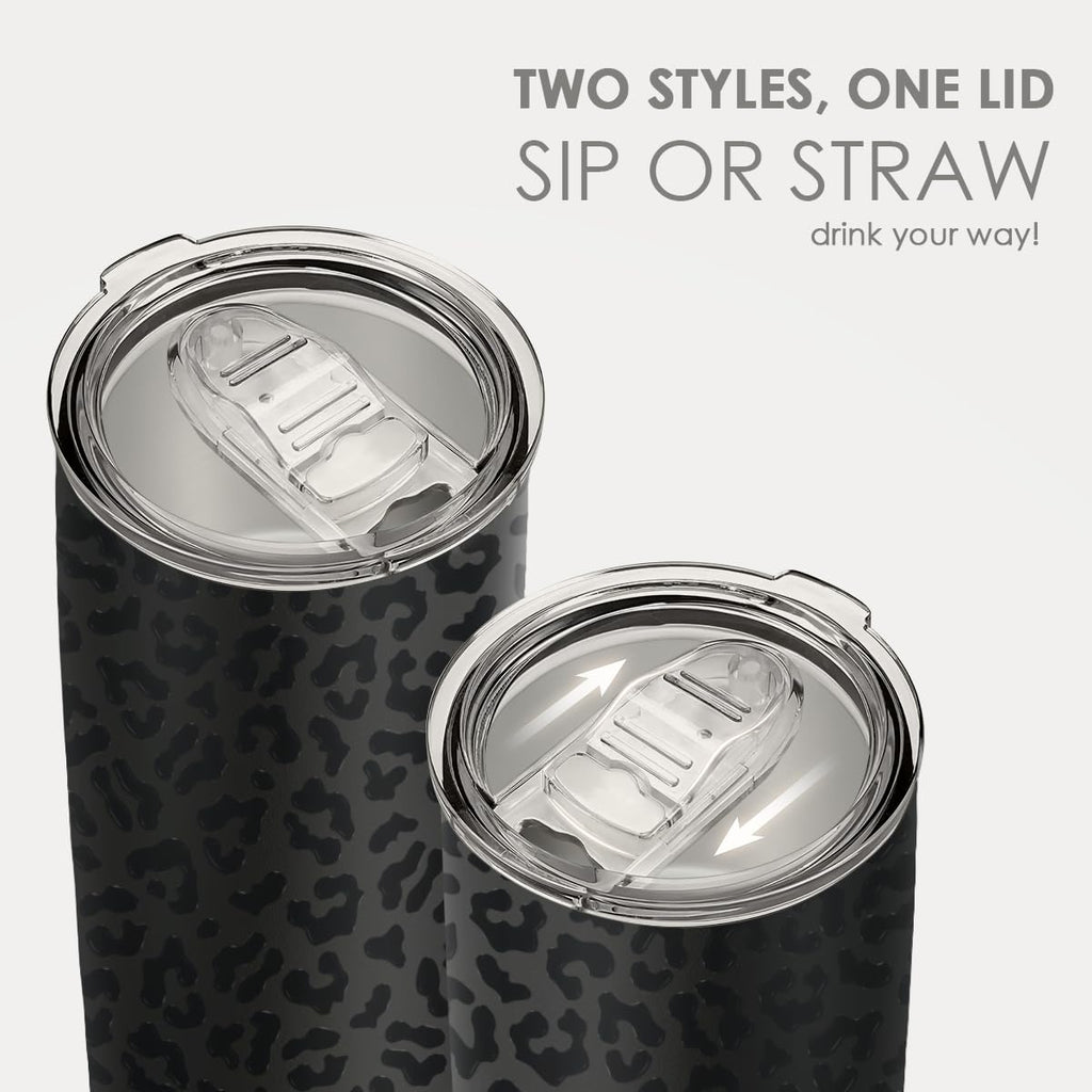 20oz Stainless Steel Insulated Leopard Print Tumbler A154