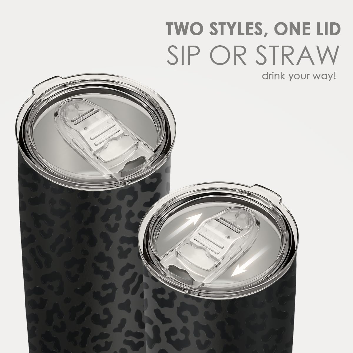 20oz Stainless Steel Insulated Leopard Print Tumbler A154