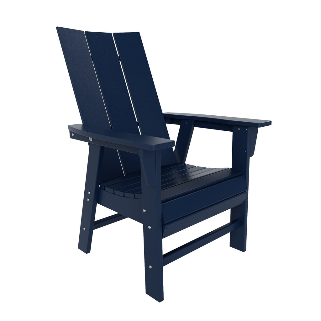 Navy Blue HDPE Plastic Adirondack Chair O31439