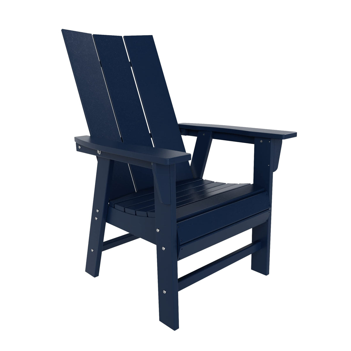 Navy Blue HDPE Plastic Adirondack Chair O31439