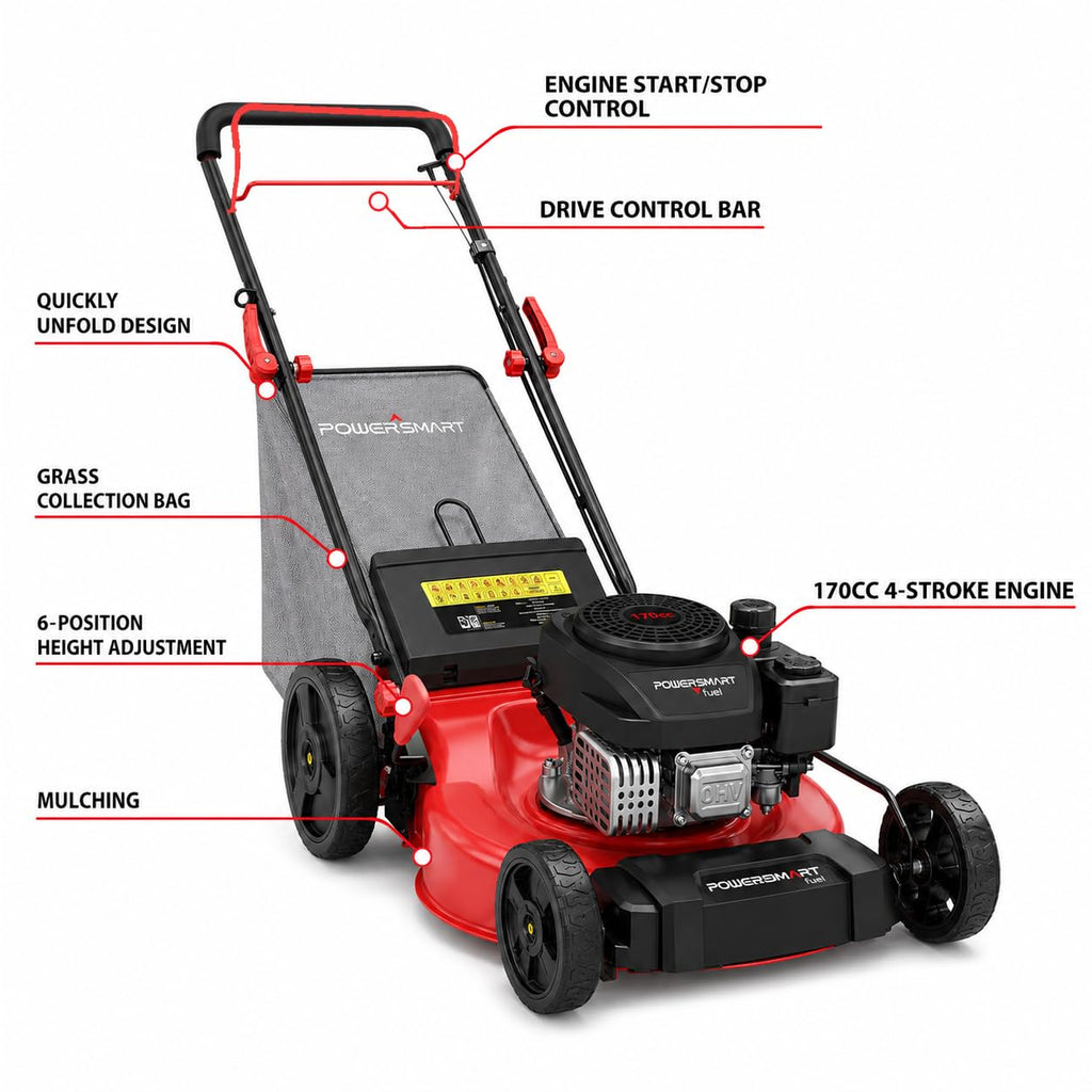 21-Inch 3-in-1 Gas Self-Propelled Lawn Mower K11873