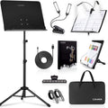 6 IN 1 Sheet Music Stand with Carrying Bag Metal Portable E8085