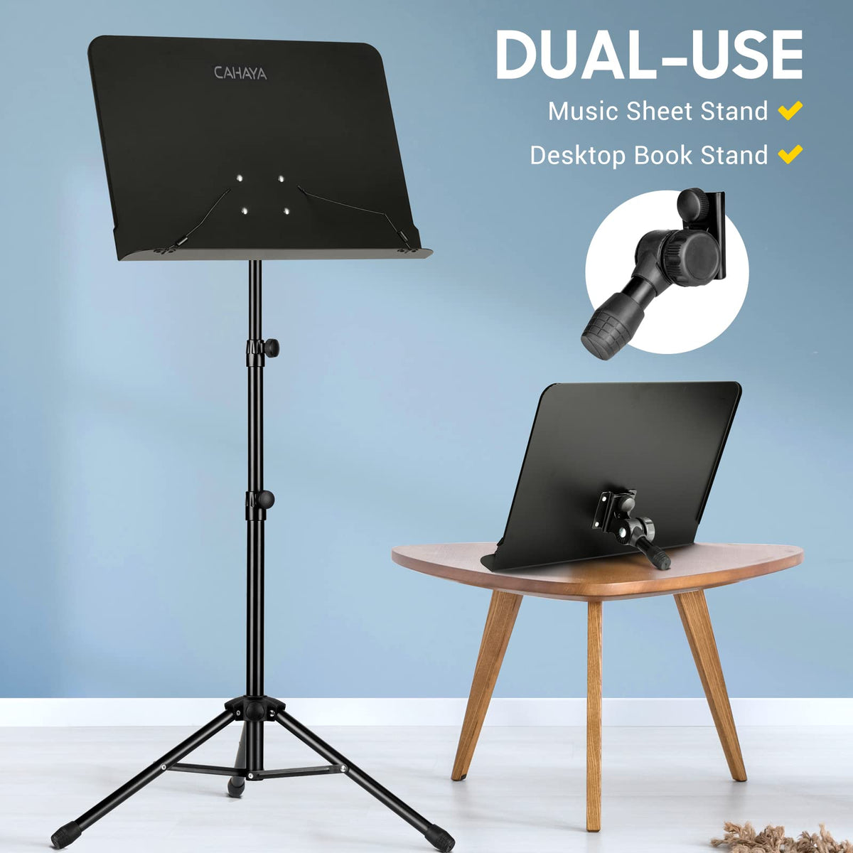6 IN 1 Sheet Music Stand with Carrying Bag Metal Portable E8085