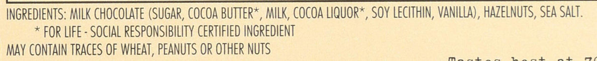 Hazelnut Milk Chocolate Bar 3.2 OZ N743126