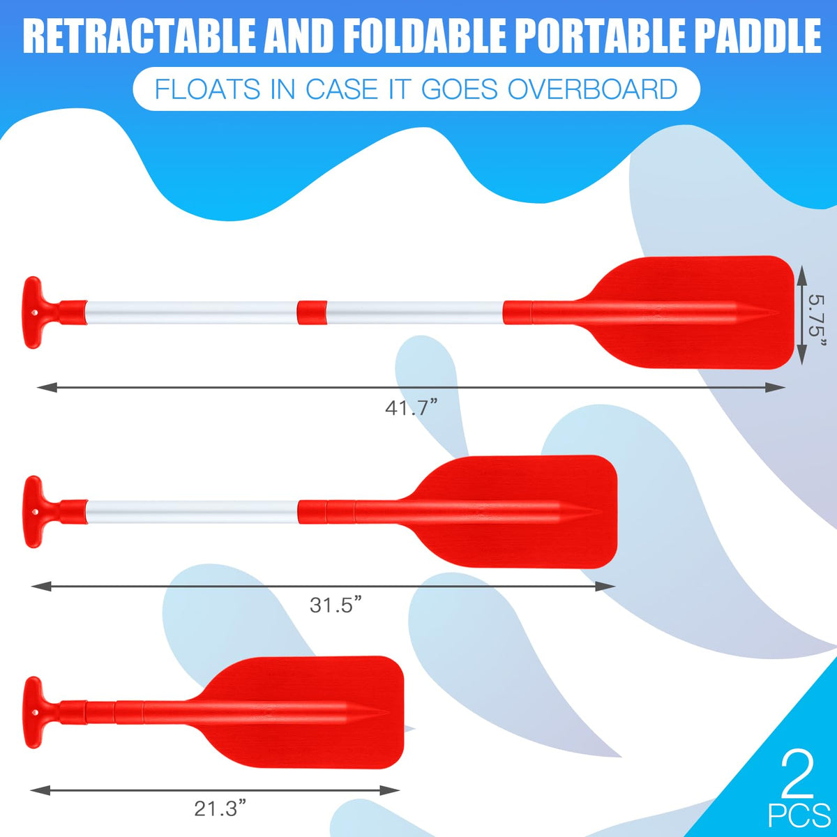 Telescoping Canoe Paddles 2 Pack Aluminum T37522