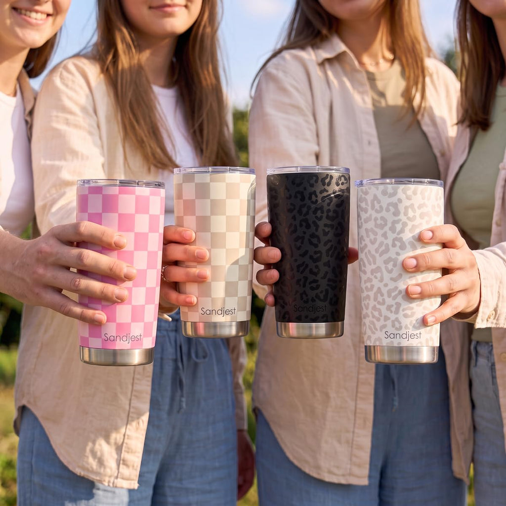 20oz Stainless Steel Insulated Leopard Print Tumbler A154
