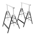 2-Pack Metal Saw Horses, 220 lbs Capacity, Adjustable Height O706276