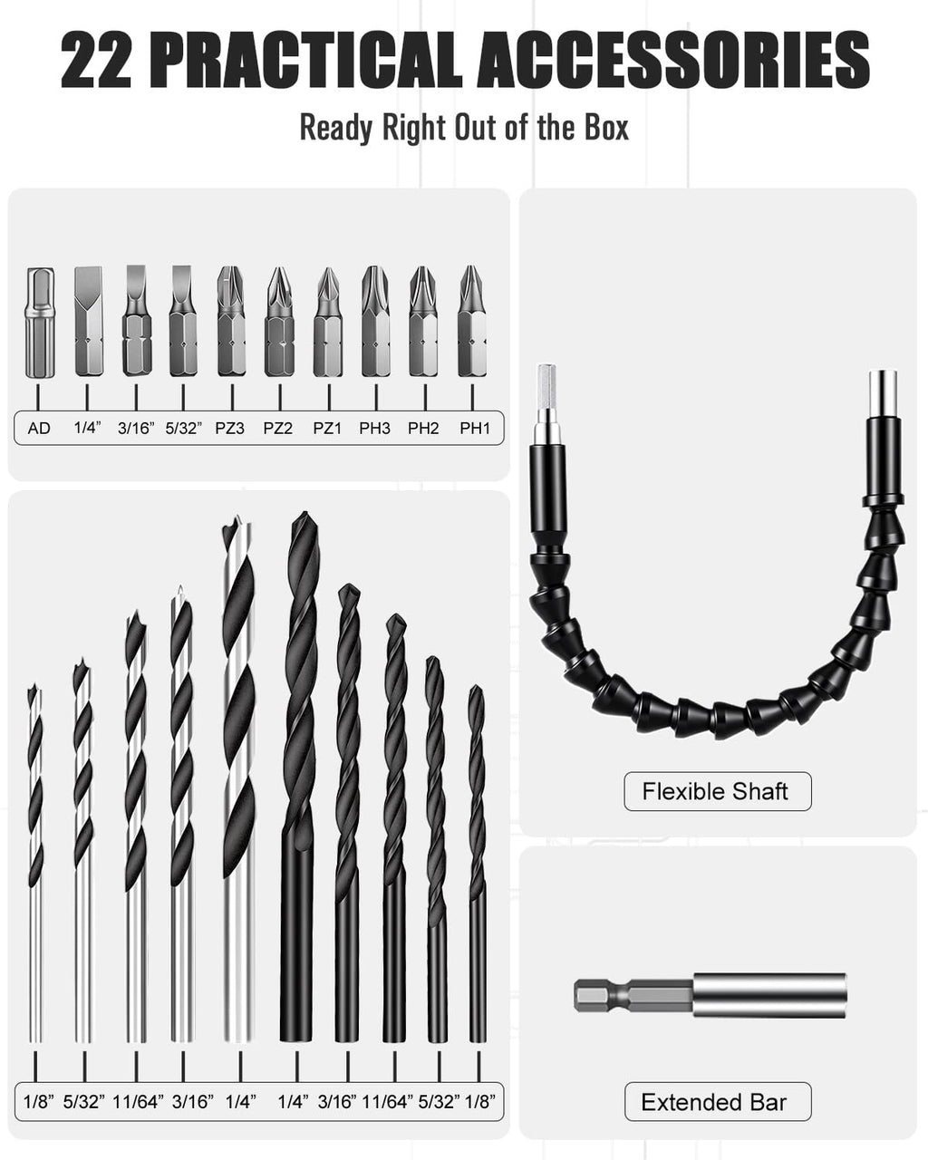 20V Cordless Electric Drill Set V786089