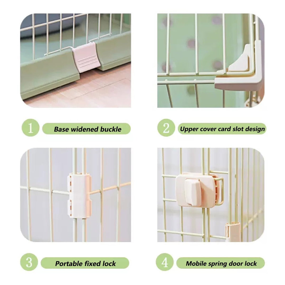 3/4-Tier Wire Cat Cage Playpen Kennel with Hammock B6807