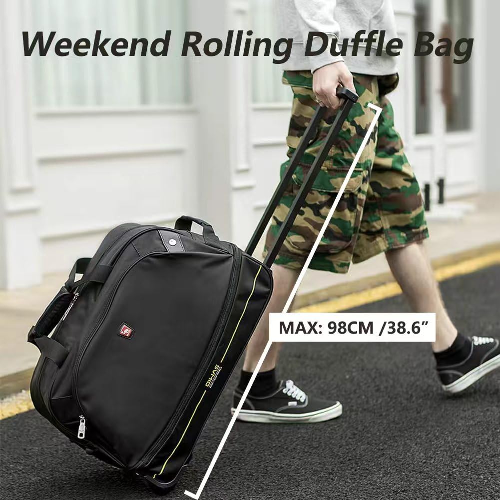 Rolling Duffle Bag with Wheels, 22 inch Carry On Bag U9364