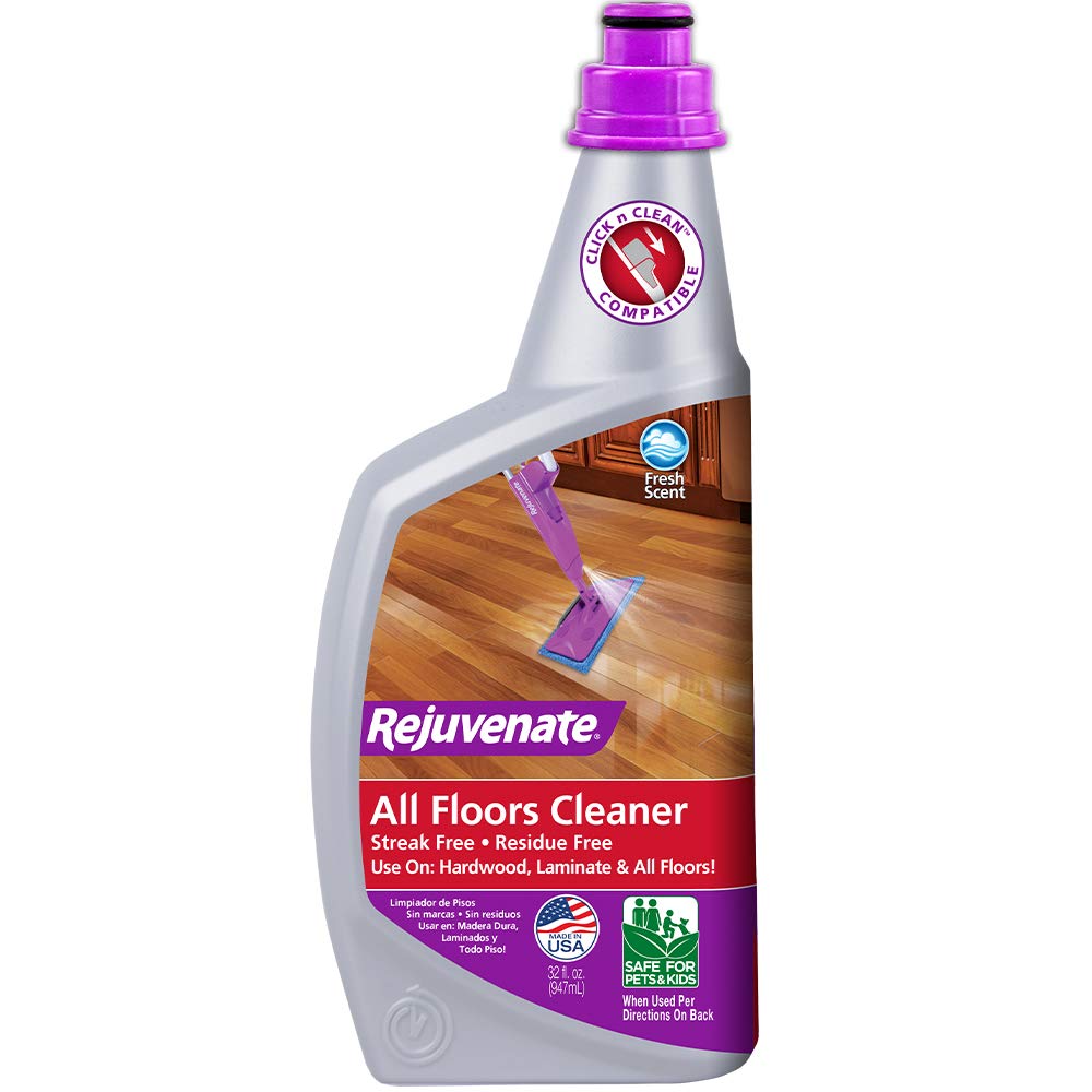 Wood Floor Restorer and Polish with High Gloss Finish 32oz and PH Balanced Floor Cleaner Q87048