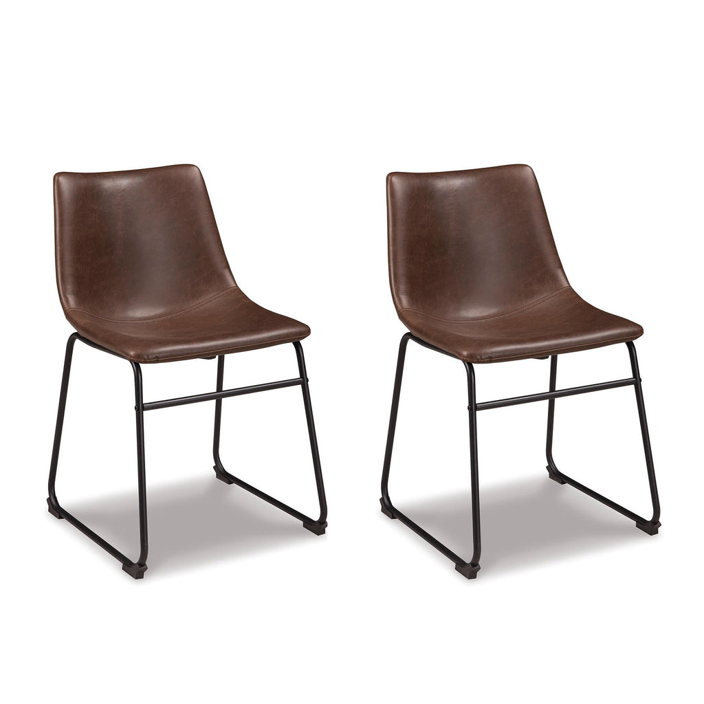 Mid-Century Dining Chair Set of 2 Brown D38805