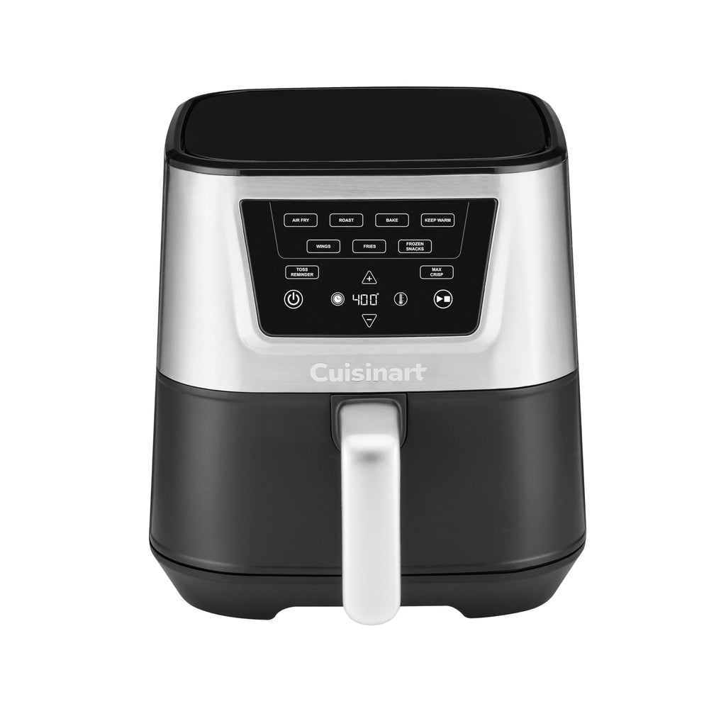 6-Quart Air Fryer with 4 Cooking Functions, Black & Stainless Steel M778