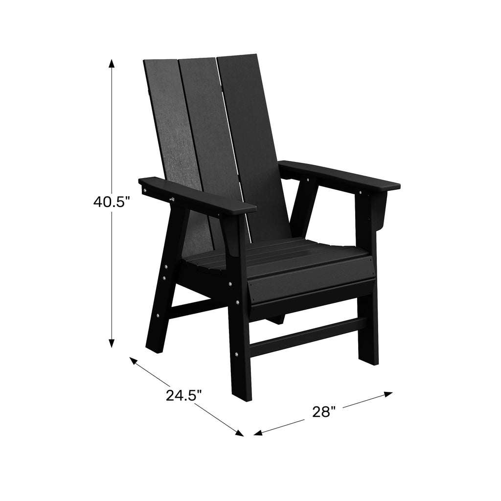 Navy Blue HDPE Plastic Adirondack Chair O31439