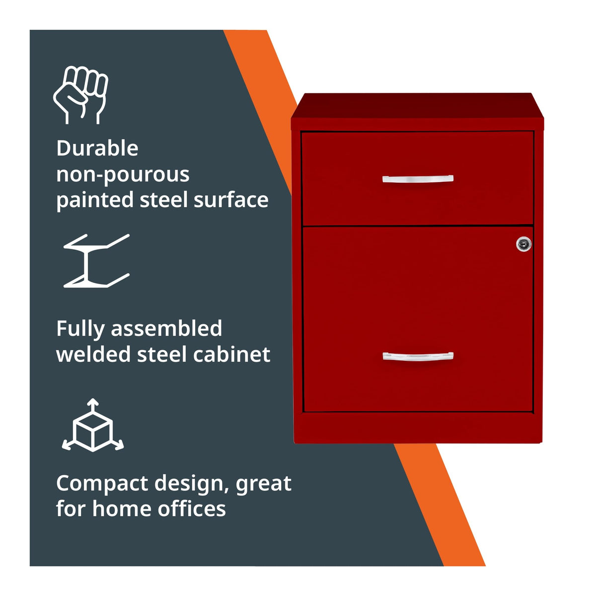 2 Drawer Locking Steel Filing Cabinet Z2595