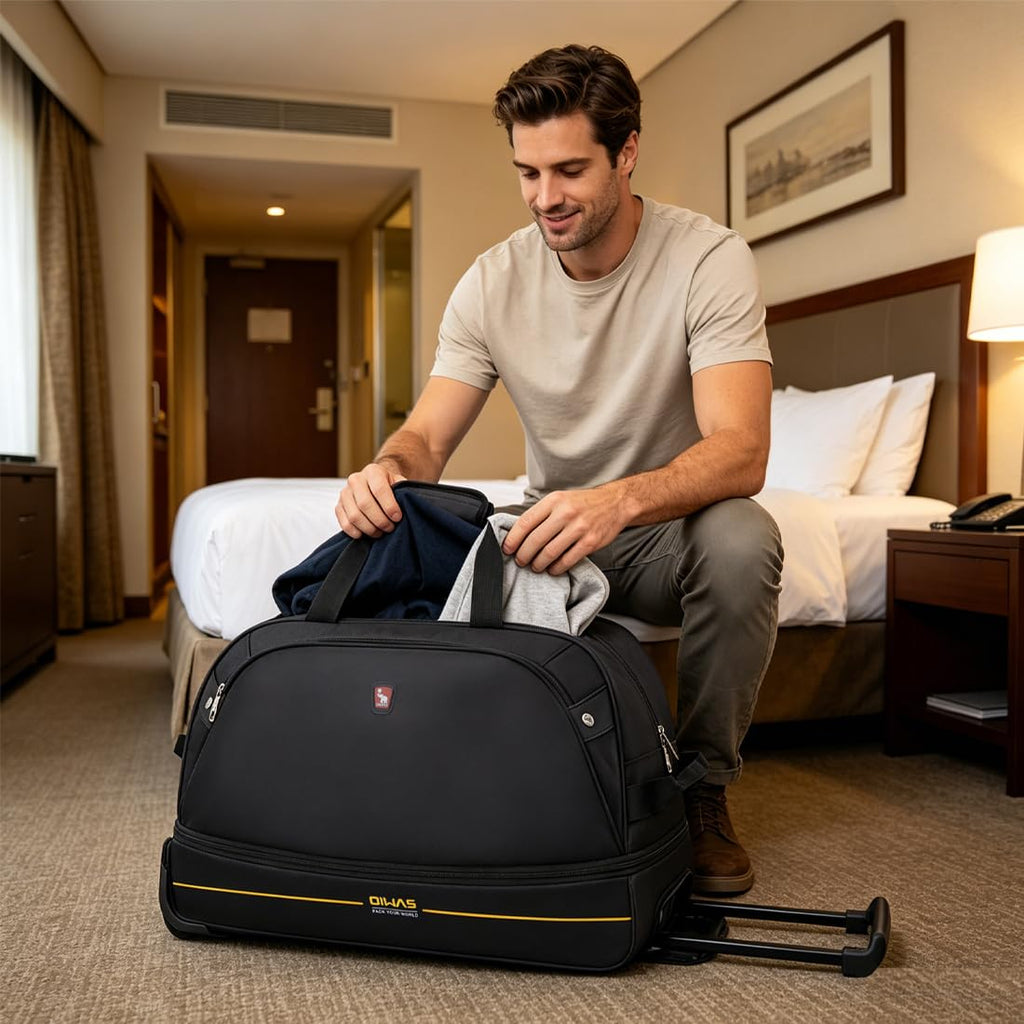 Rolling Duffle Bag with Wheels, 22 inch Carry On Bag U9364