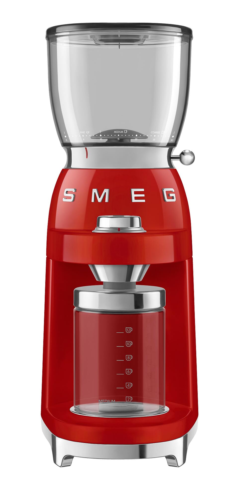 Red Coffee Grinder with 30 Grind Settings L733