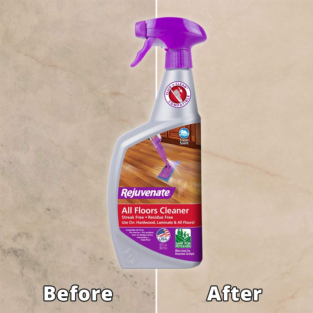 Wood Floor Restorer and Polish with High Gloss Finish 32oz and PH Balanced Floor Cleaner Q87048