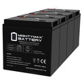 6 Volt 36 AH Rechargeable SLA AGM Battery 4 Pack D38926