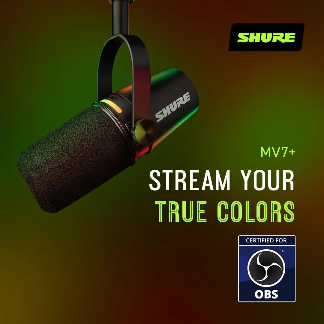 Black USB-C XLR Dynamic Microphone E92475