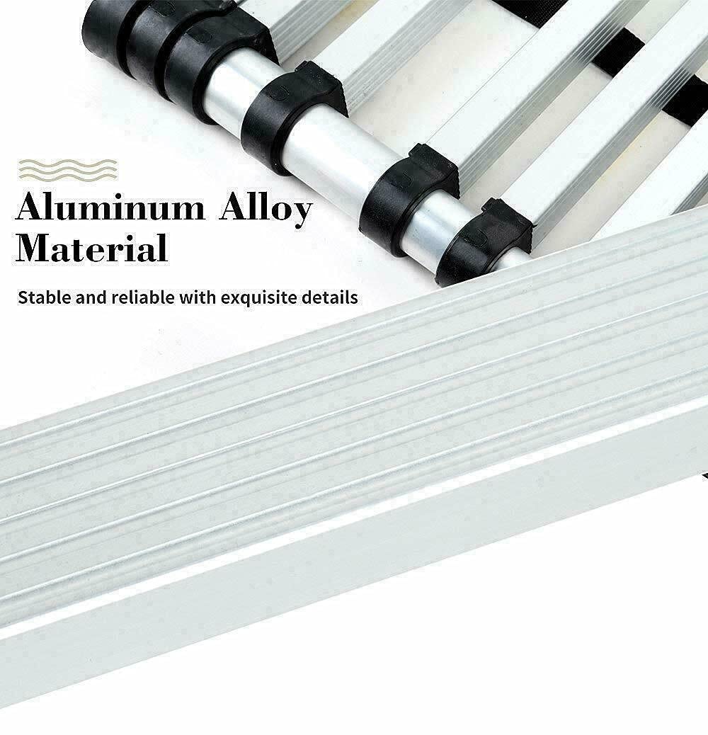 Aluminum Telescoping Ladder with Hooks, 20.3FT One Button Retraction 330lbs Capacity O1802