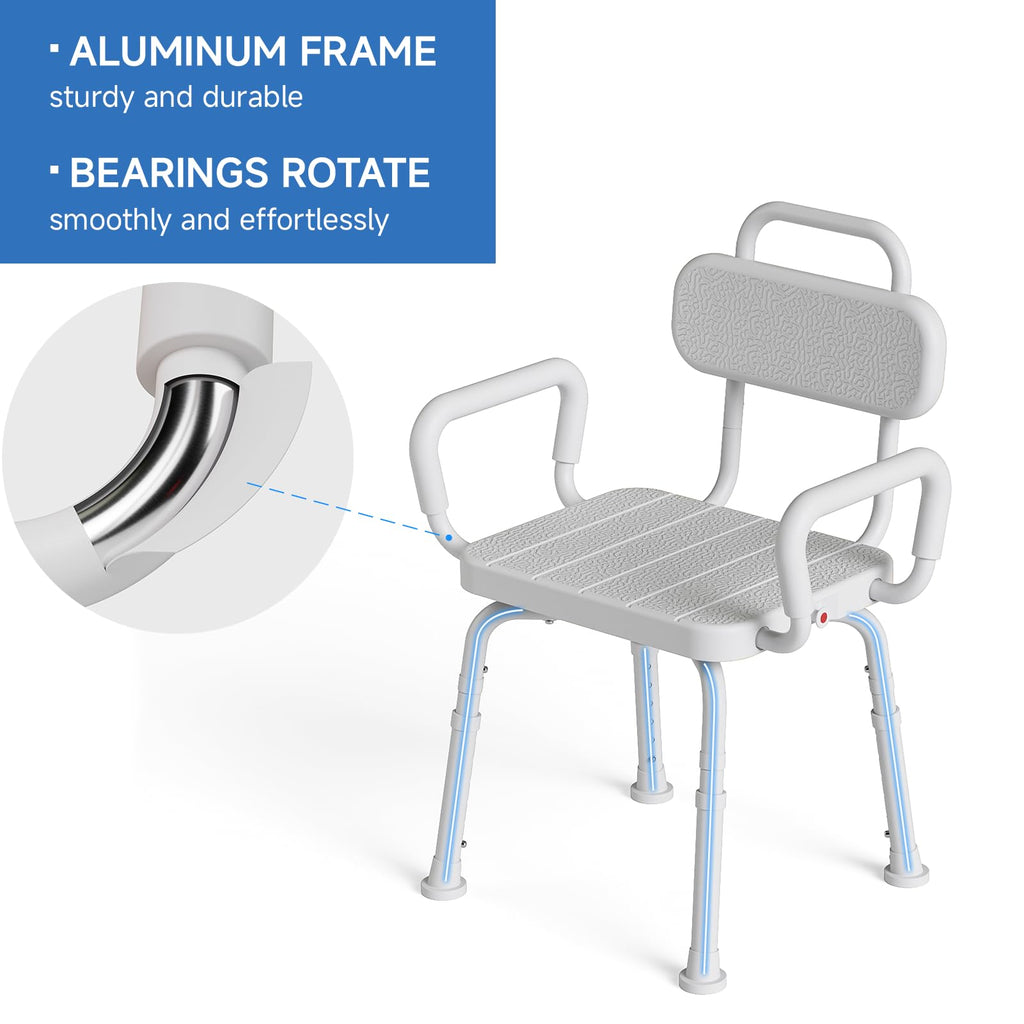 Swivel Shower Chair with Back and Arm B496292