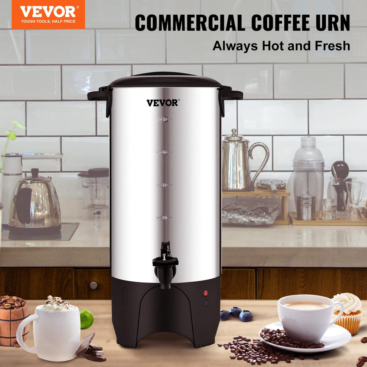50 Cups Stainless Steel Commercial Coffee Urn Y463091