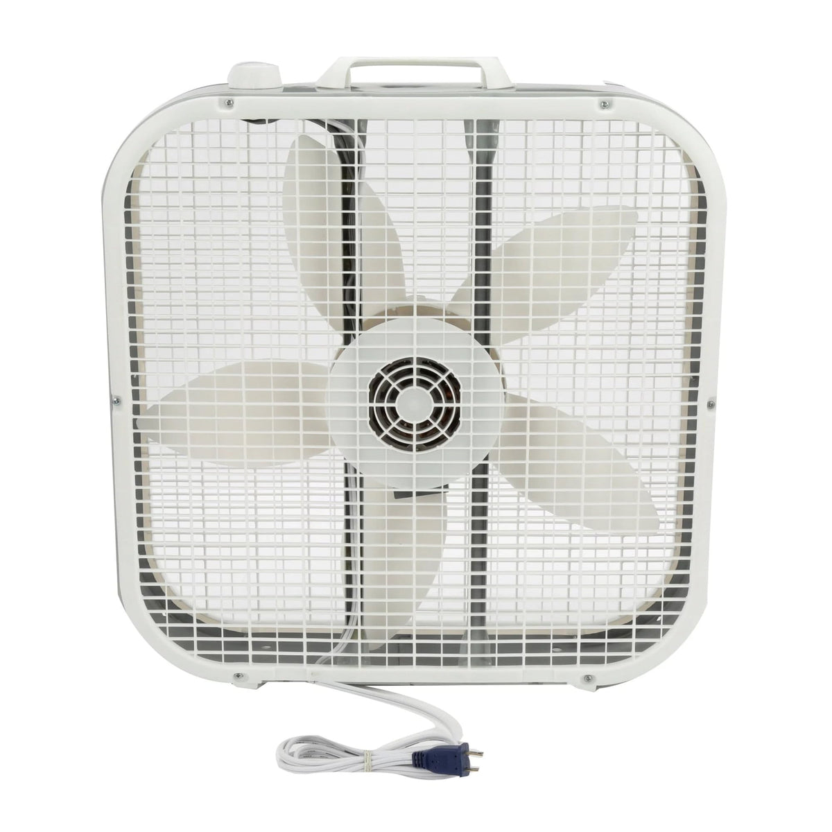 20" Classic Box Fan with Weather-Resistant Motor, 3 Speeds, 22.5" H (White) O7198