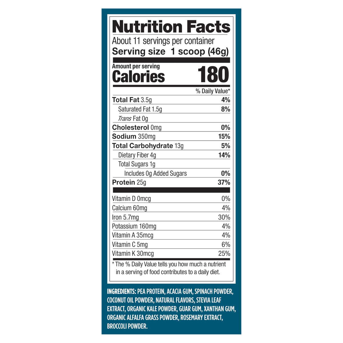 Creamy Vanilla Plant Based Protein Powder D3196