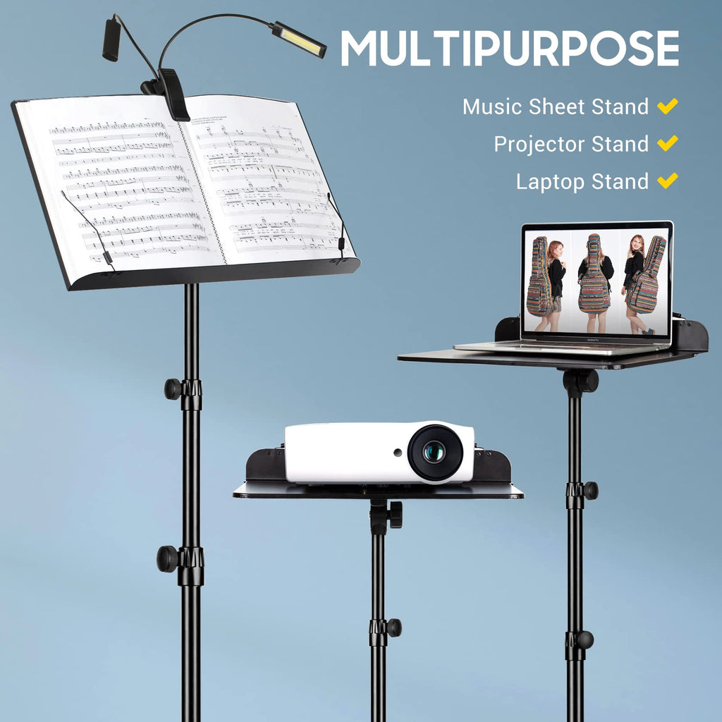 6 IN 1 Sheet Music Stand with Carrying Bag Metal Portable E8085