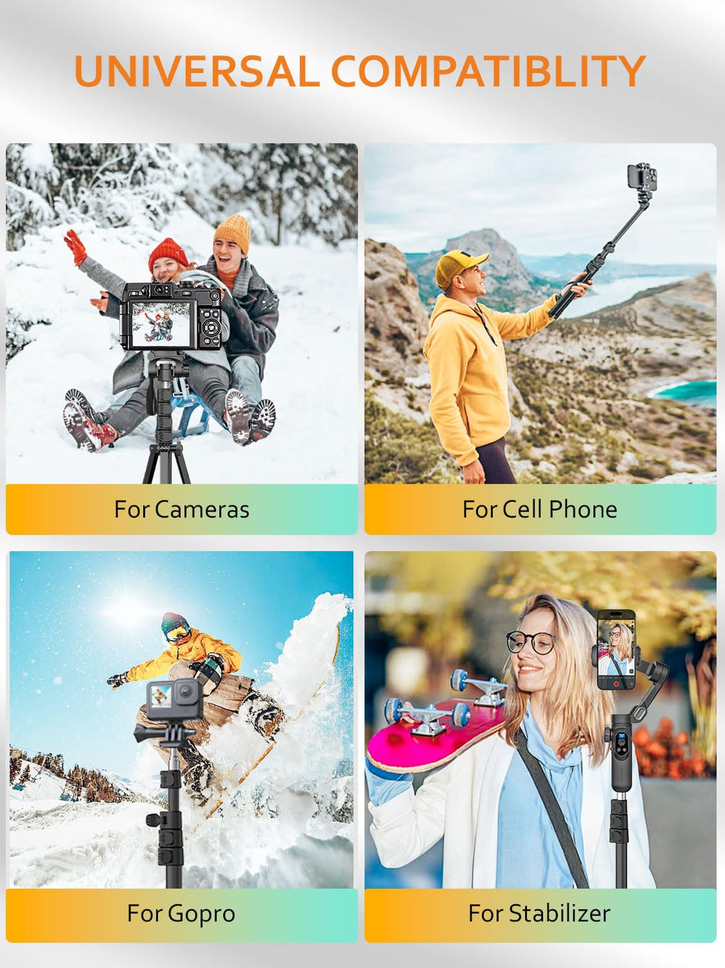 1.7M Aluminum Alloy Camera Tripod Q621