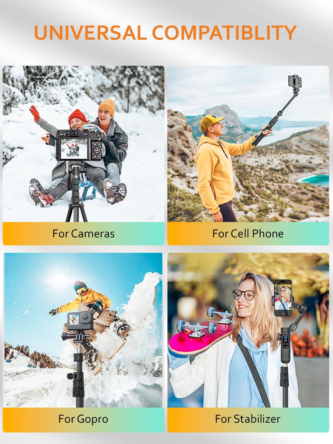 1.7M Aluminum Alloy Camera Tripod Q621
