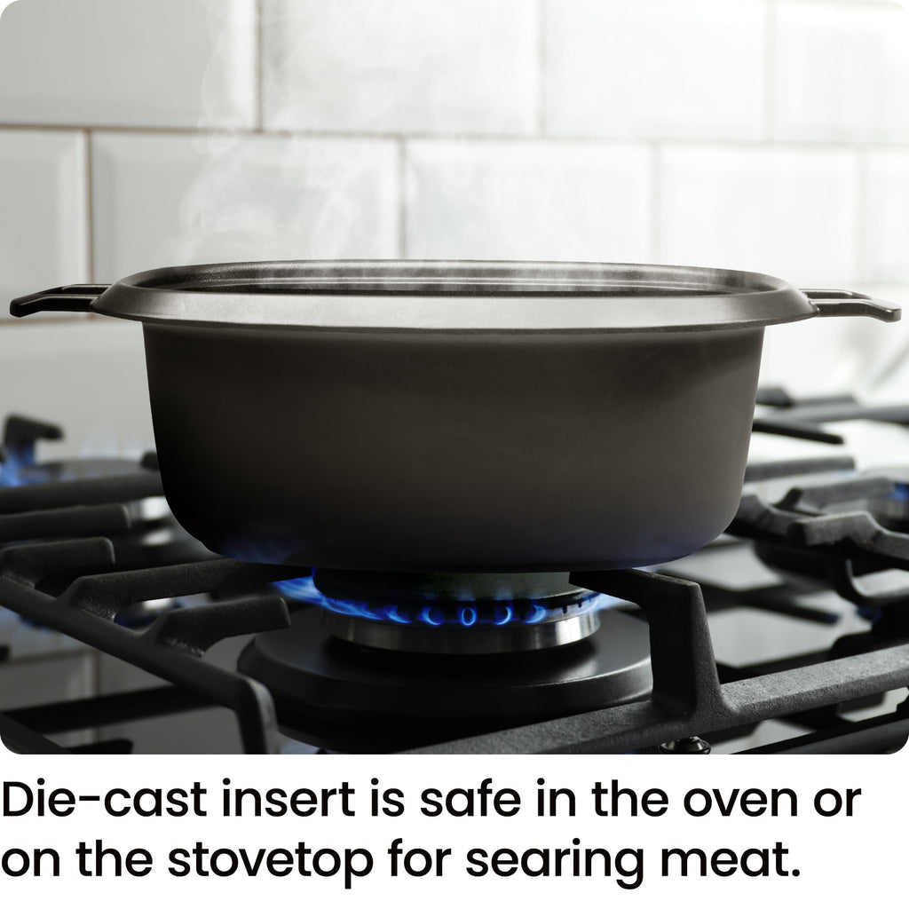 6-Quart Electric Slow Cooker with Removable Nonstick Insert H413536