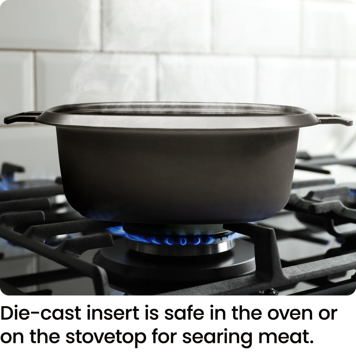 6-Quart Electric Slow Cooker with Removable Nonstick Insert H413536