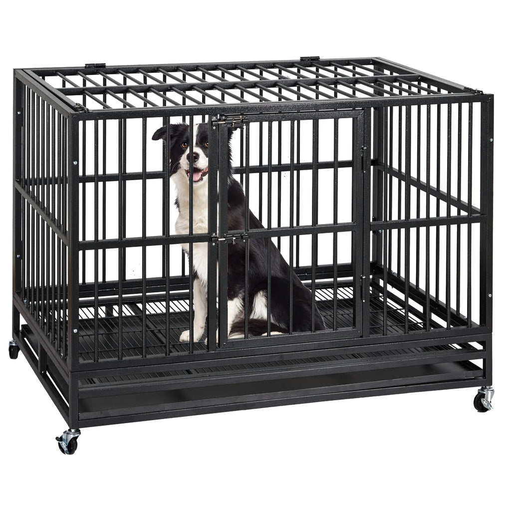 48 in Heavy Duty Dog Crate with Wheel Y300490