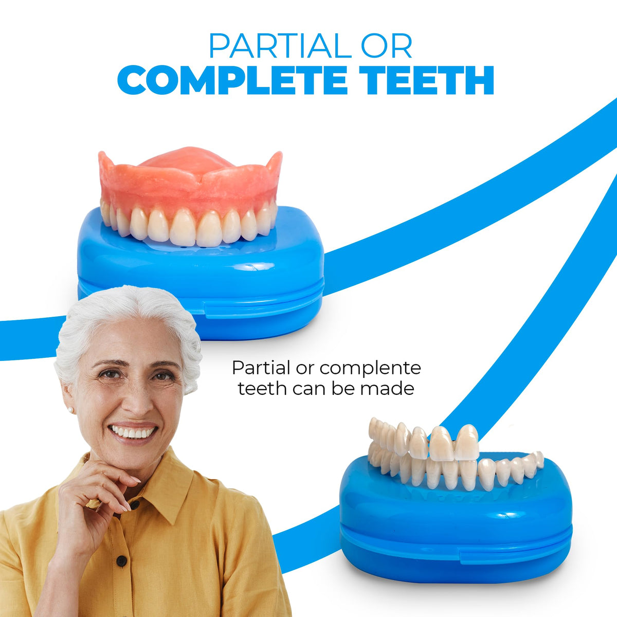 Customizable Dentures Kit with 12 Pieces N93582
