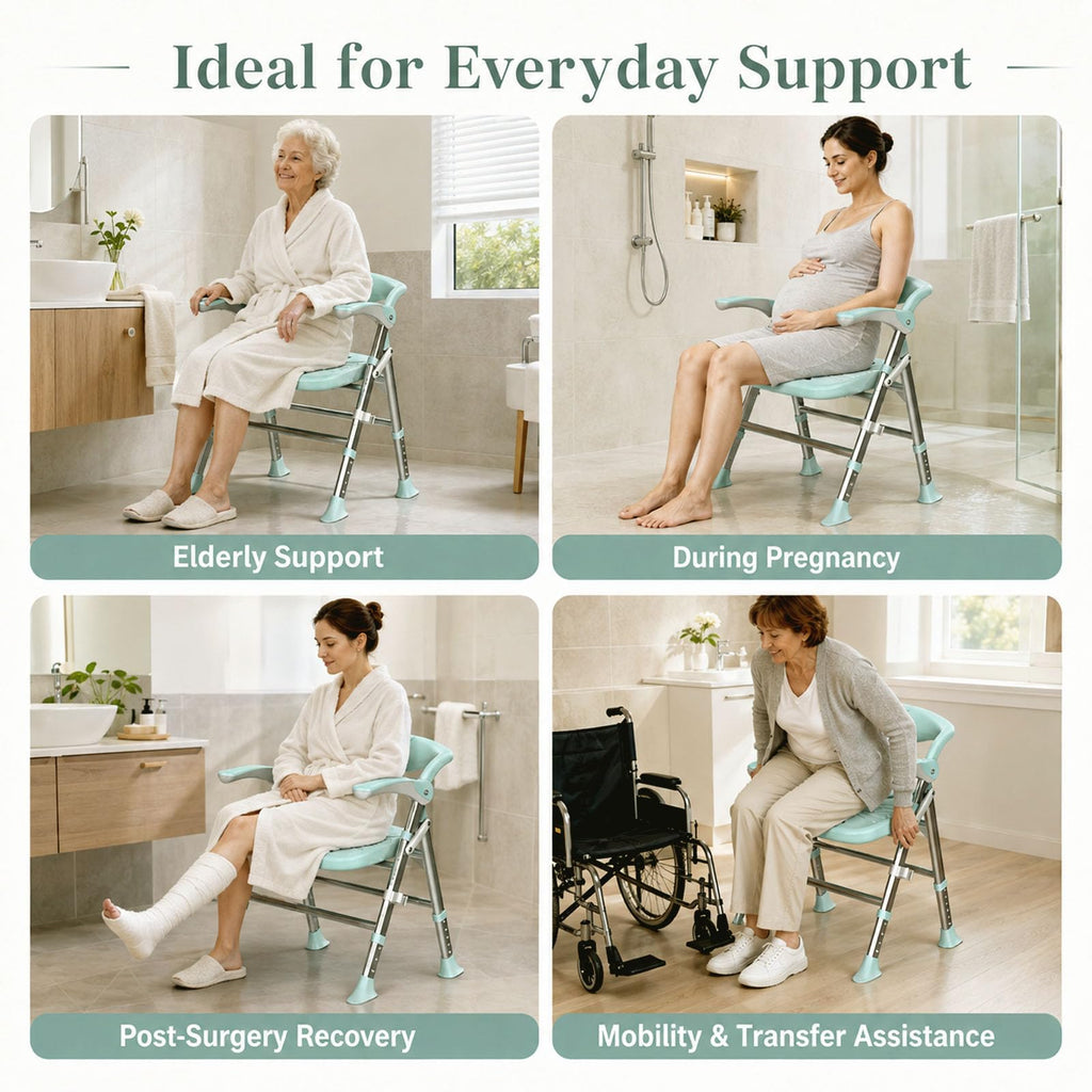 Heavy Duty Shower Chair with Arms and Back Y44568