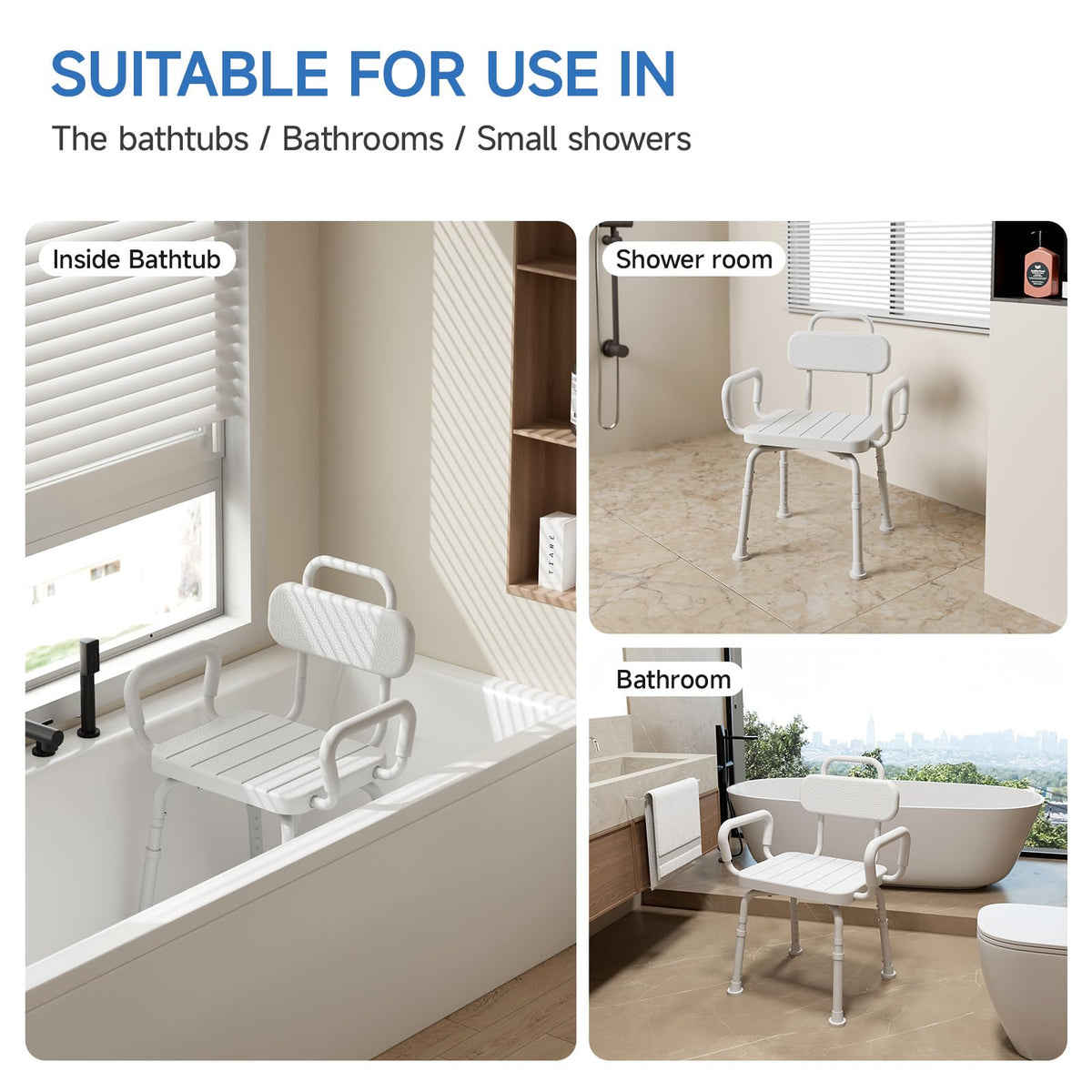 Swivel Shower Chair with Back and Arm B496292