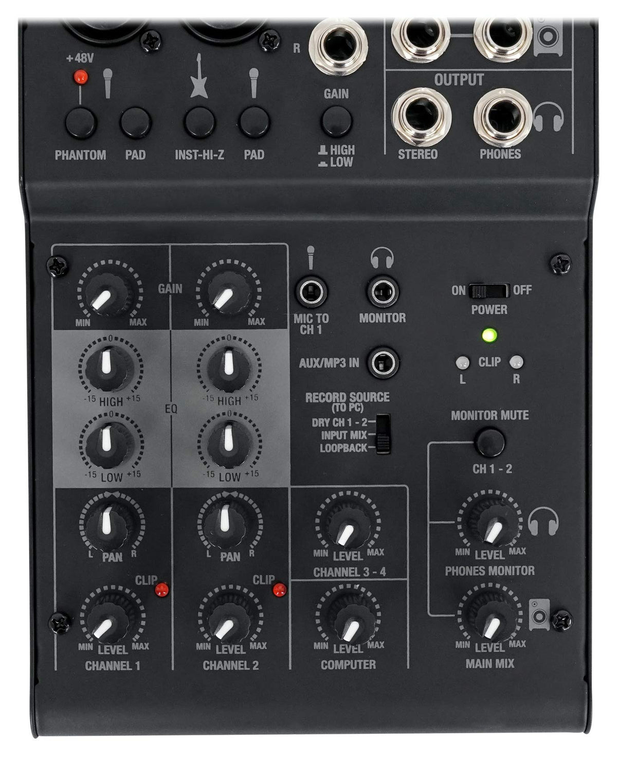 4-Channel Pro Recording Mixer with USB Interface L6266