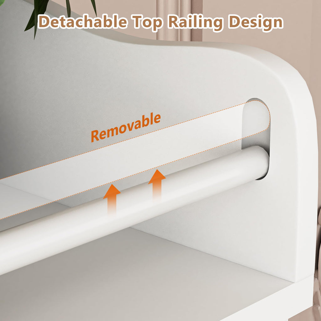 White Baby Changing Table with 4 Drawers U727287