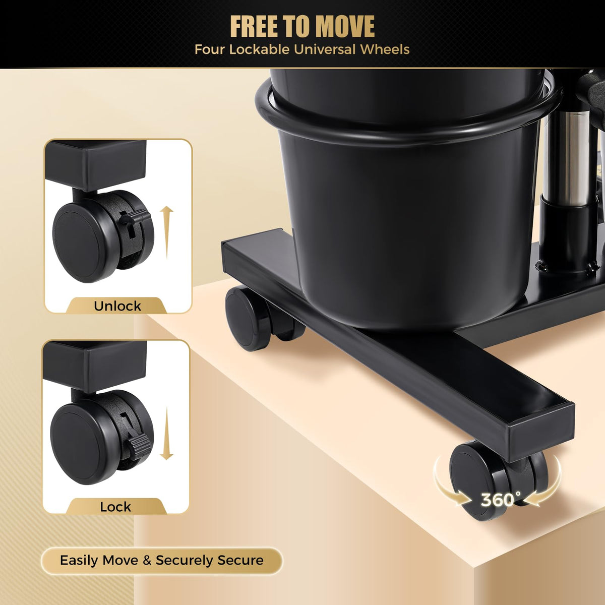 Black Portable Shampoo Bowl with 2 Bucket Q4100