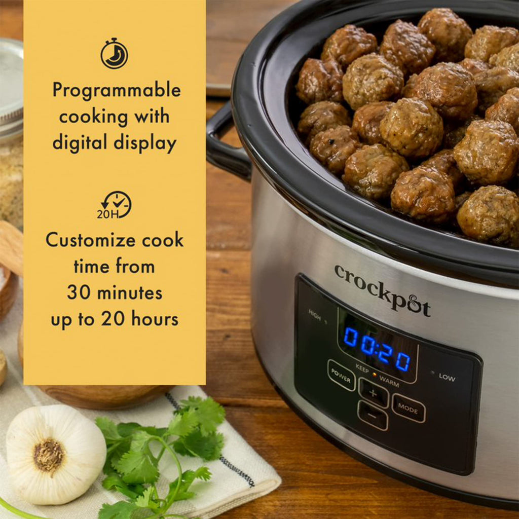 Programmable Slow Cooker, 4 Quart Oval I98496